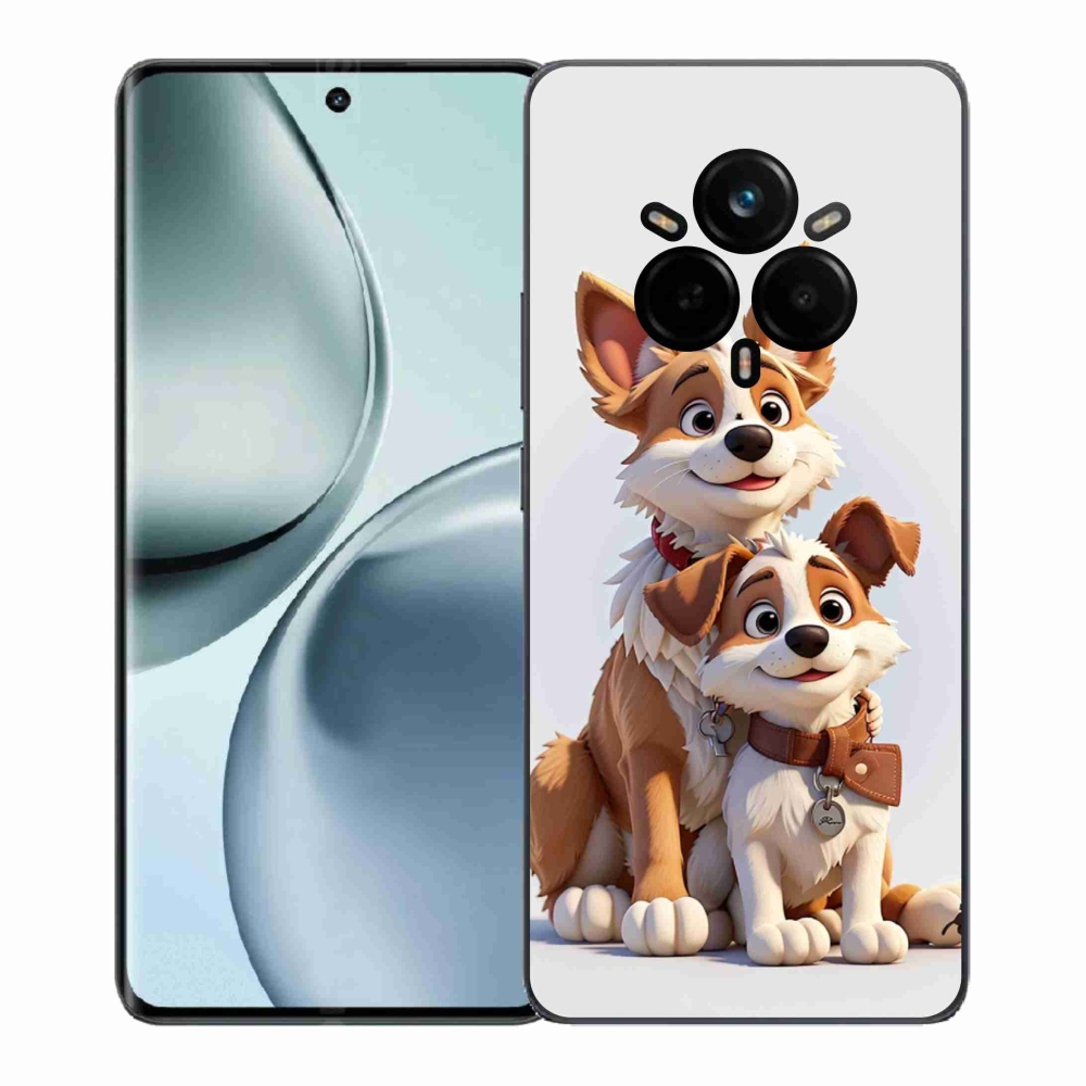 Gélový kryt mmCase na Realme 14 Pro+ 5G - kreslenie psy