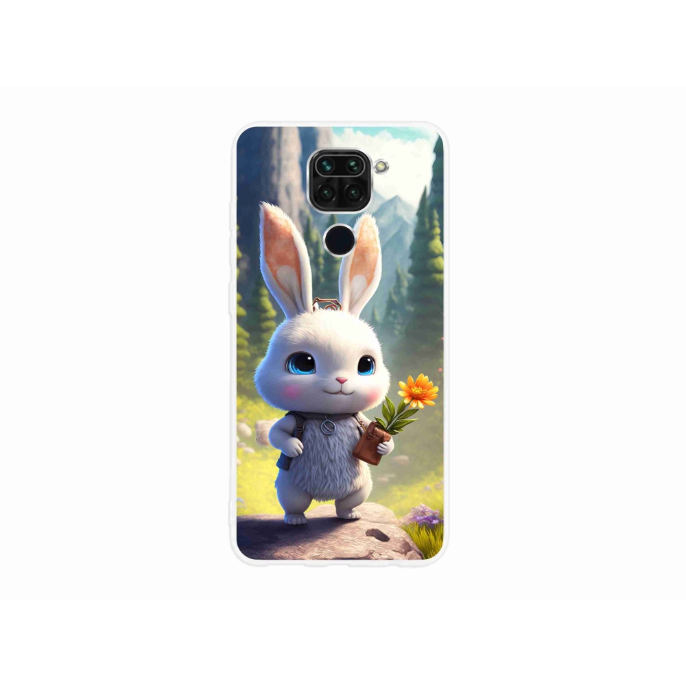 Gelový kryt mmCase na Xiaomi Redmi Note 9 - roztomilý králíček