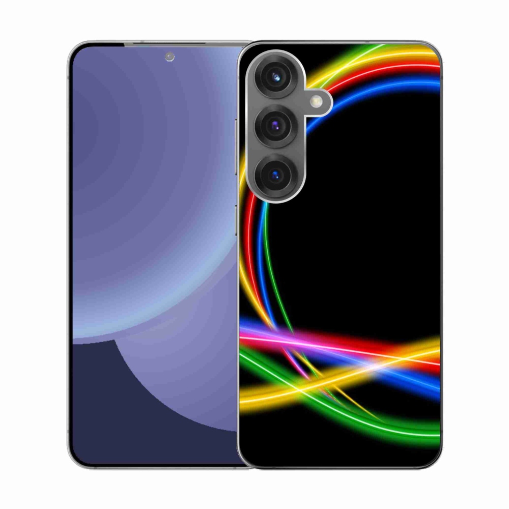 Gélový kryt mmCase na Samsung Galaxy S25 - neónové kruhy