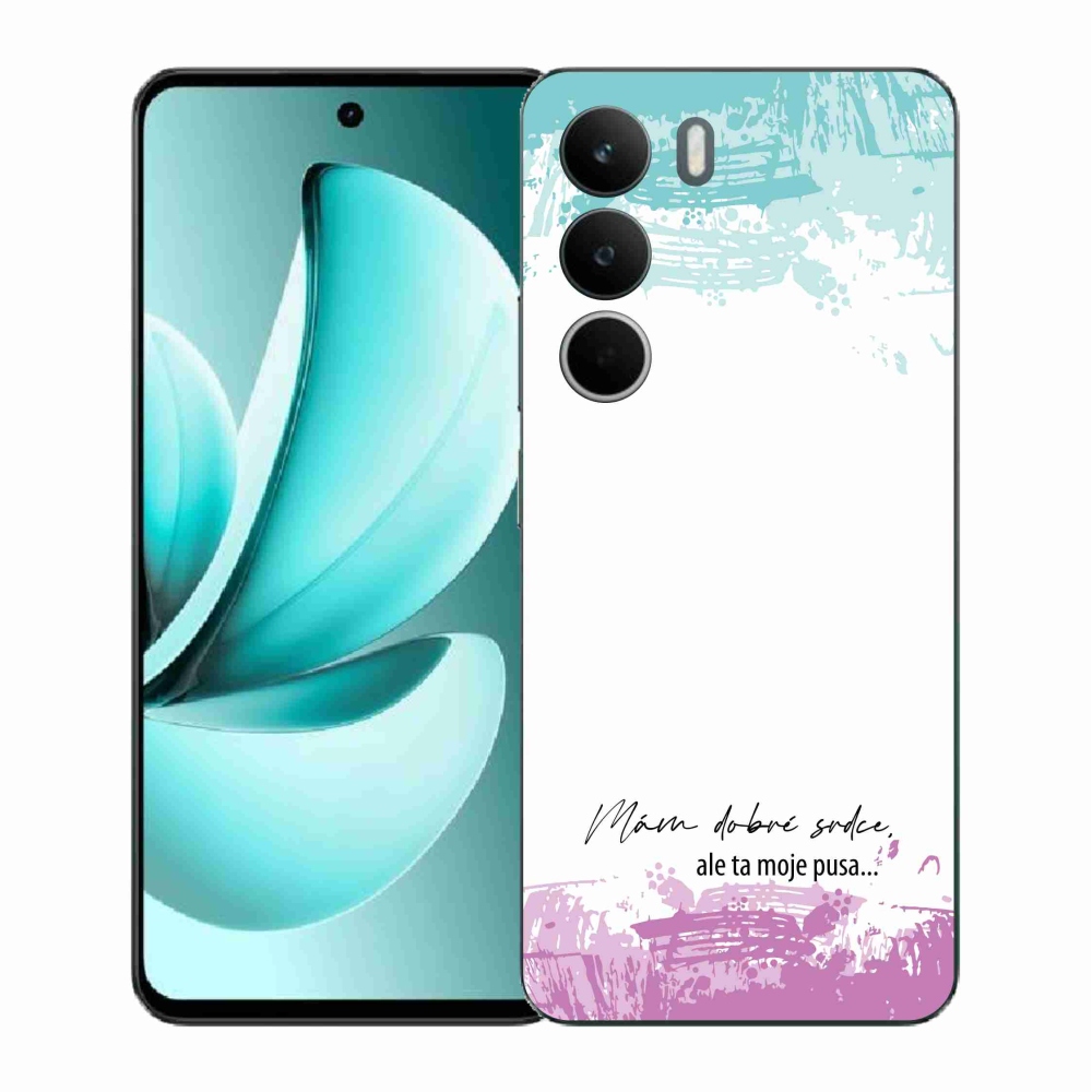 Gélový kryt mmCase na Realme C71 - vtipný text 3 biele pozadie