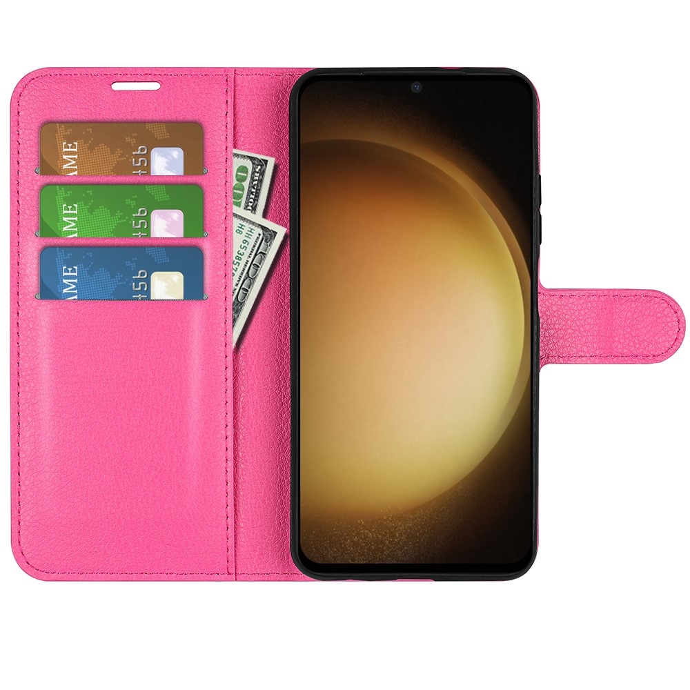 Litchi knižkové púzdro na Samsung Galaxy S24+ - rose