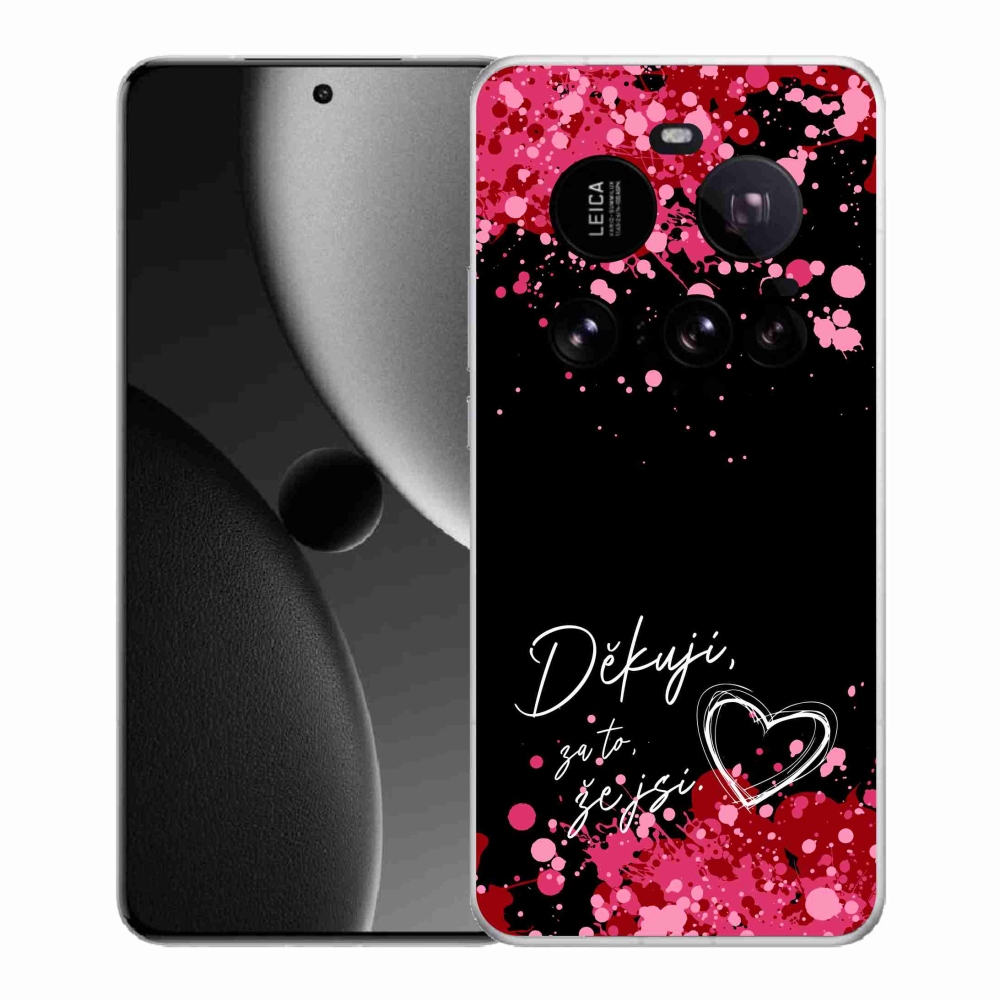 Gélový kryt mmCase na Xiaomi 15 Ultra - zamilovaný text 2 čierne pozadie