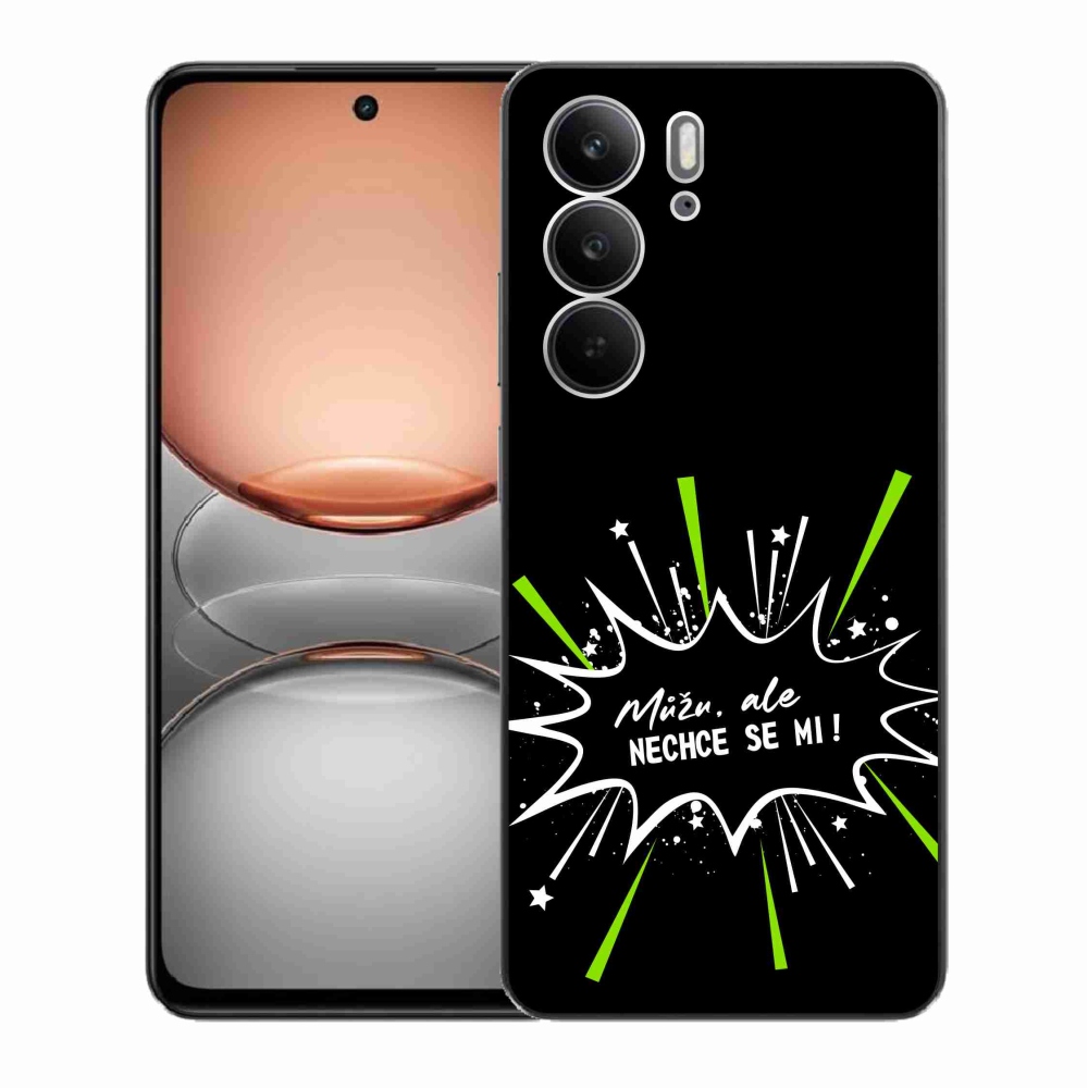 Gélový kryt mmCase na Realme C75 - vtipný text 11 čierne pozadie