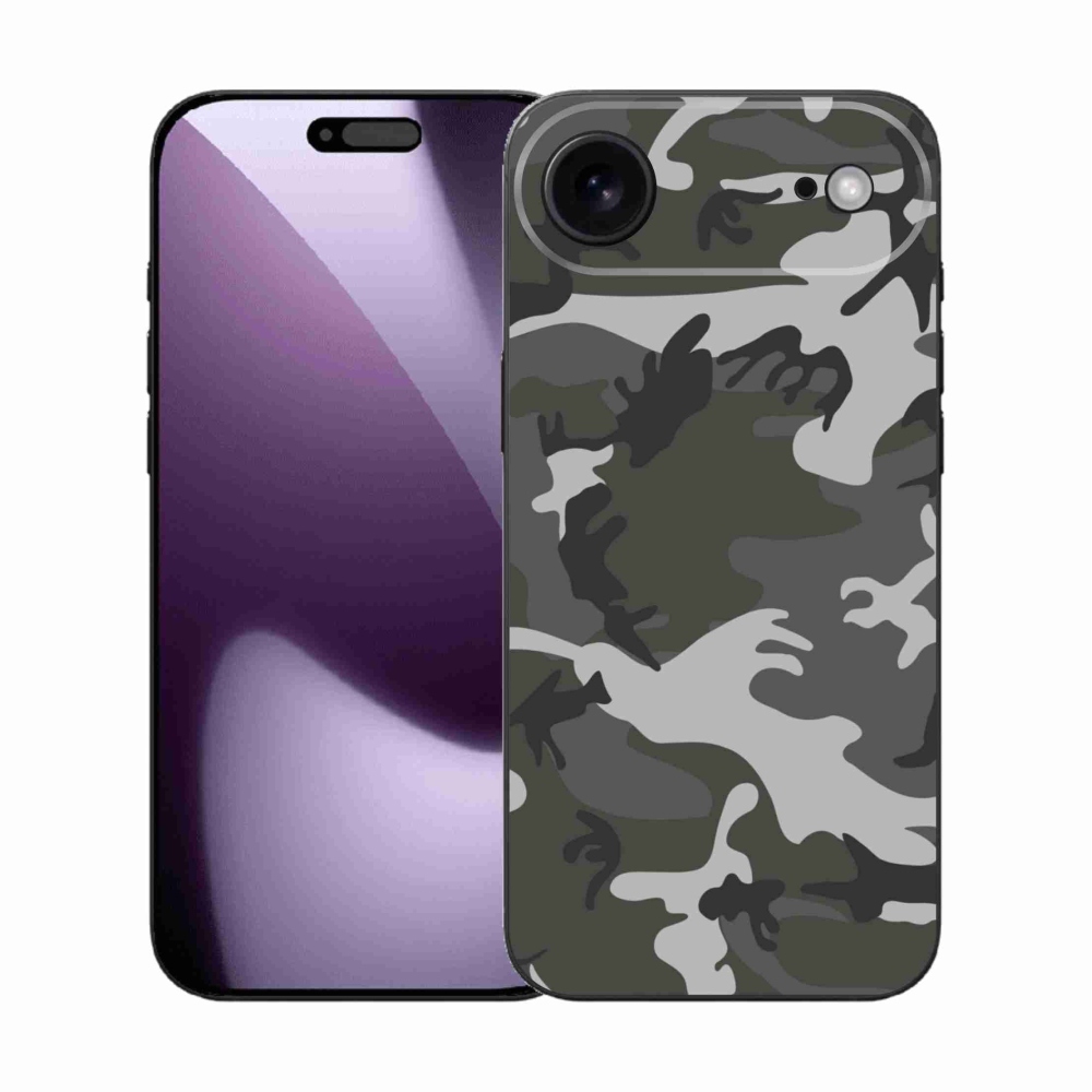 Gélový kryt mmCase na iPhone 17 Air - maskáčový vzor