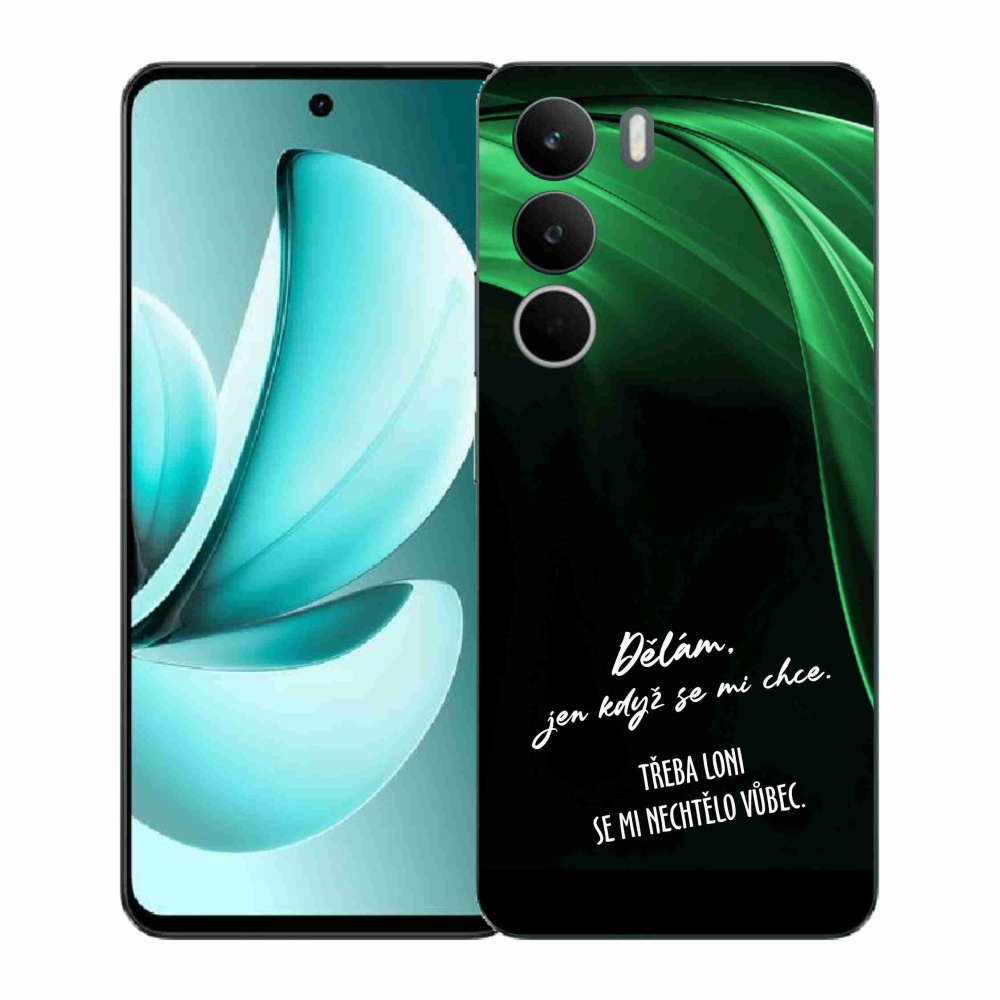 Gélový kryt mmCase na Realme C71 - vtipný text 12 čierne pozadie