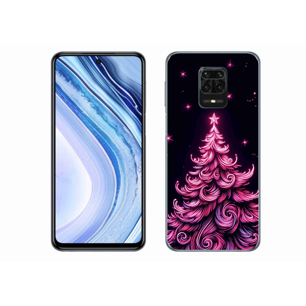 Gélový kryt mmCase na Xiaomi Redmi Note 9S - neónový vianočný stromček 2