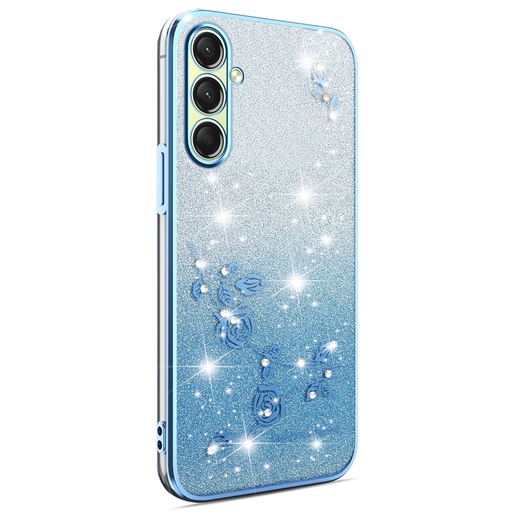 KADEM trblietavý gélový obal na Samsung Galaxy A17 5G - modrý