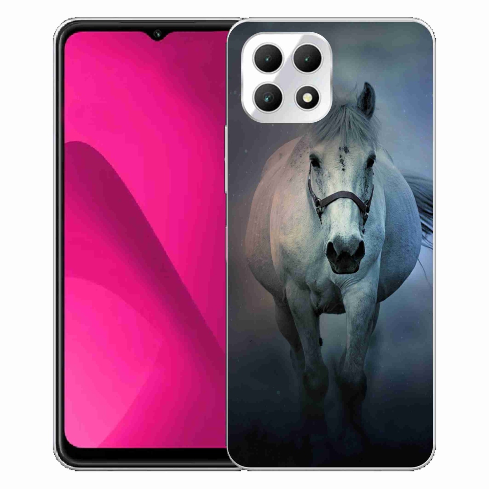 Gélový kryt mmCase na T-Mobile T Phone 2 - bežiaci biely kôň