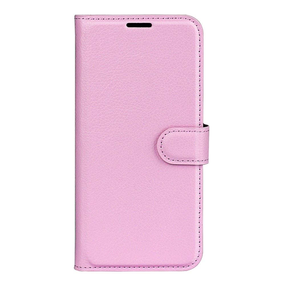 Litchi knižkové puzdro na Xiaomi Redmi Note 14S - ružové