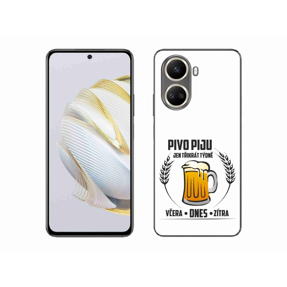 Gélový kryt mmCase na Huawei Nova 10 SE - pivný motív biele pozadie