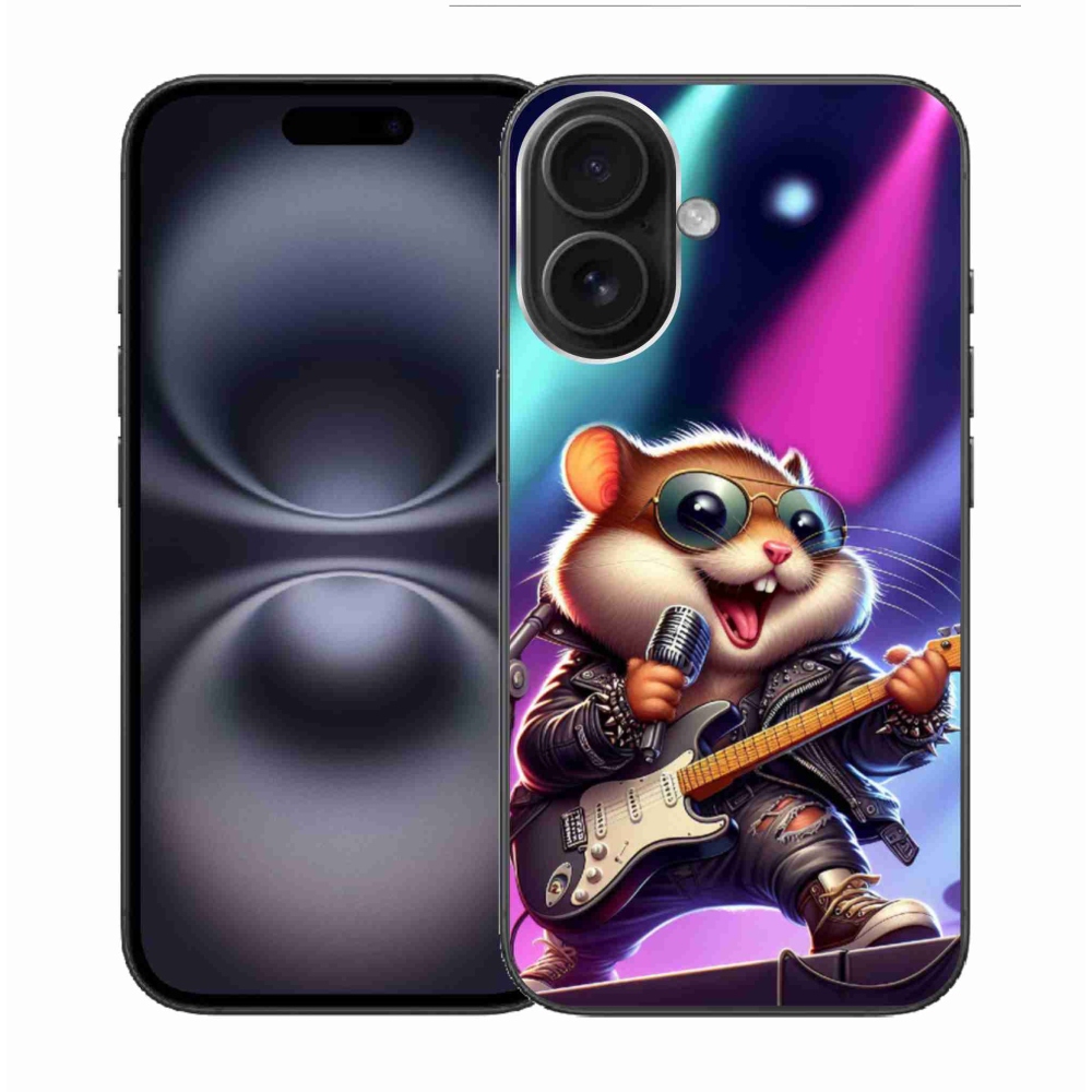 Gélový kryt mmCase na iPhone 16 - škrečok rocker