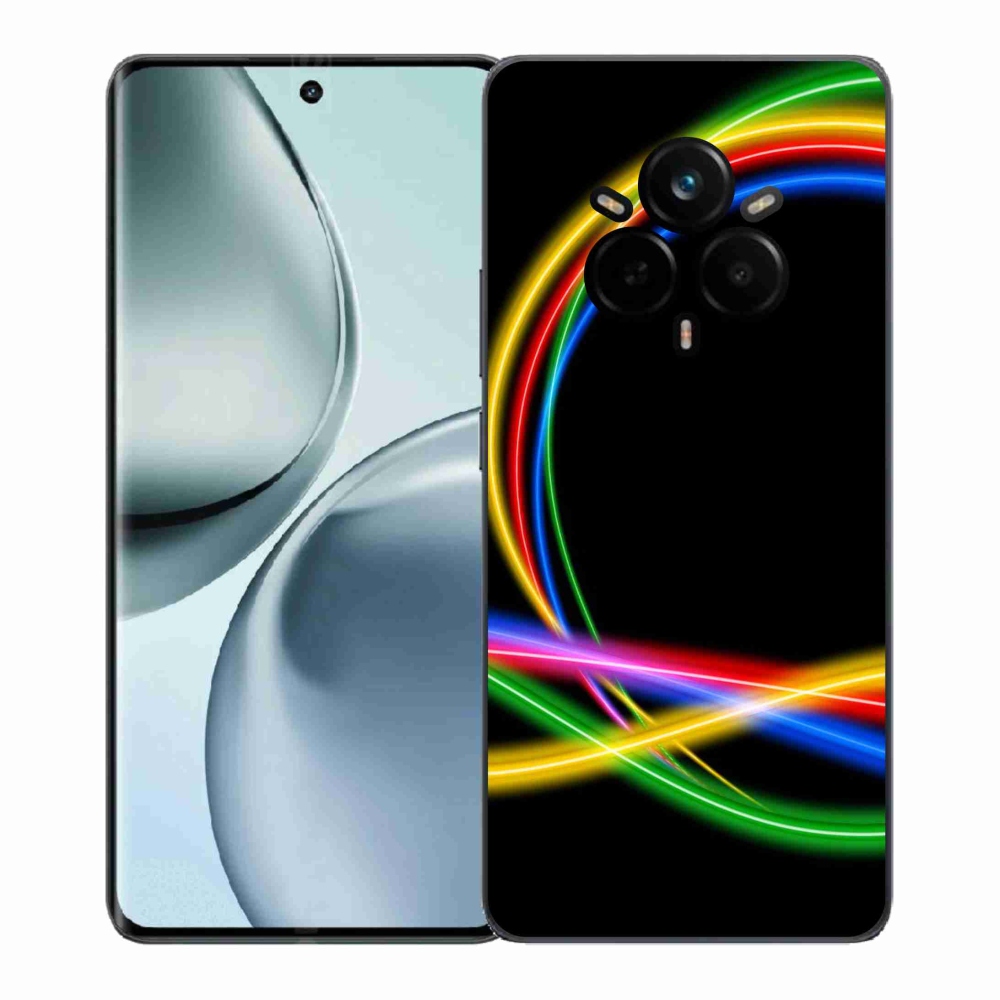 Gélový kryt mmCase na Realme 14 Pro+ 5G - neónové kruhy