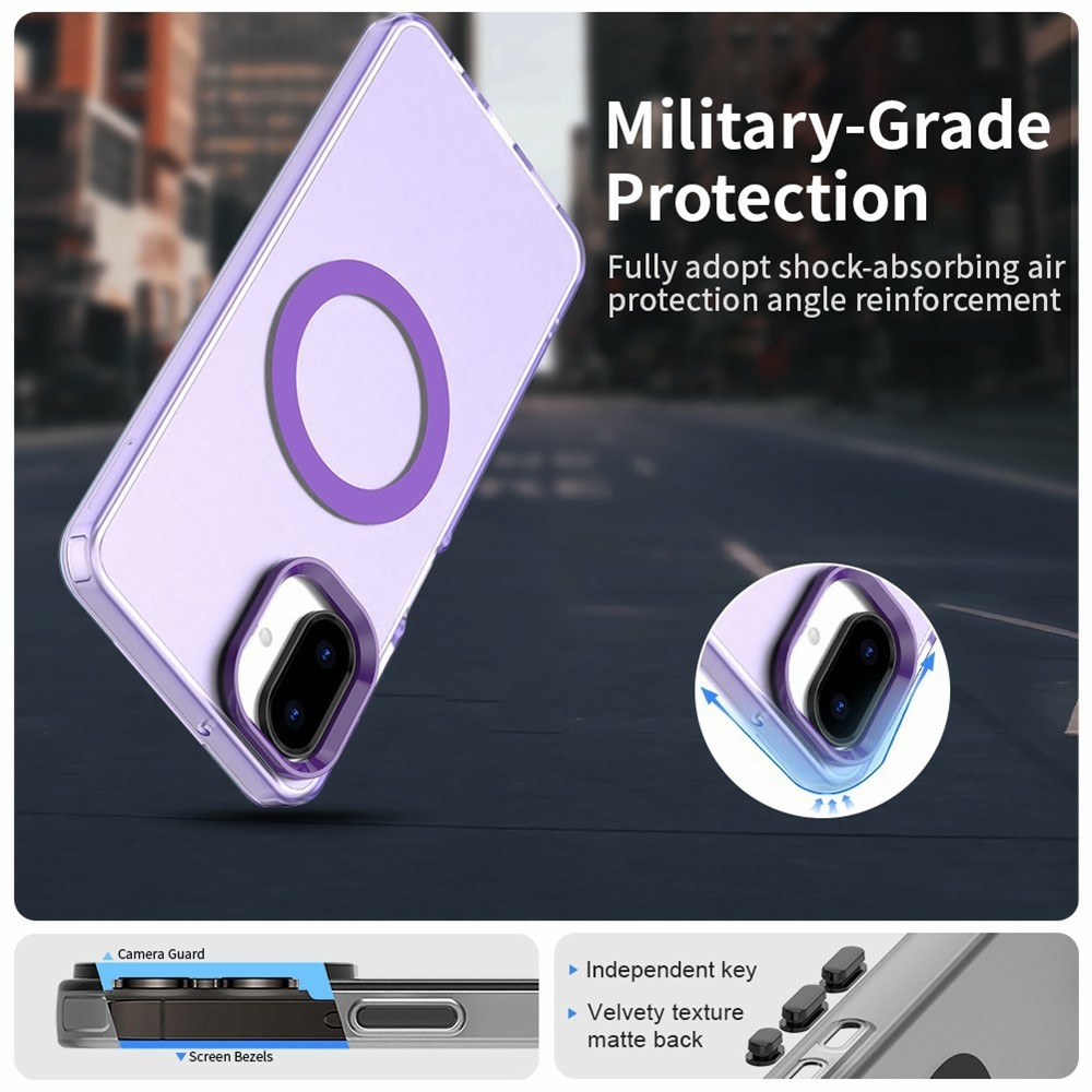 Candy gélový obal MagSafe pre Samsung Galaxy A07 4G - fialový