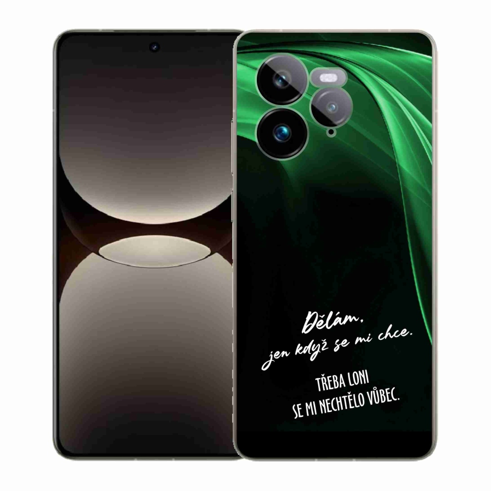 Gélový kryt mmCase na Realme GT 7 Pro 5G - vtipný text 12 čierne pozadie