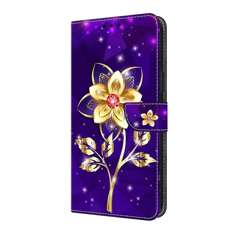 Smooth knižkové puzdro na Samsung Galaxy A07 4G - zlatý kvet