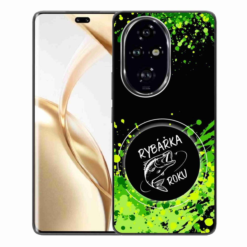 Gélový kryt mmCase na Honor 200 Pro 5G - rybárka roku čierne pozadie