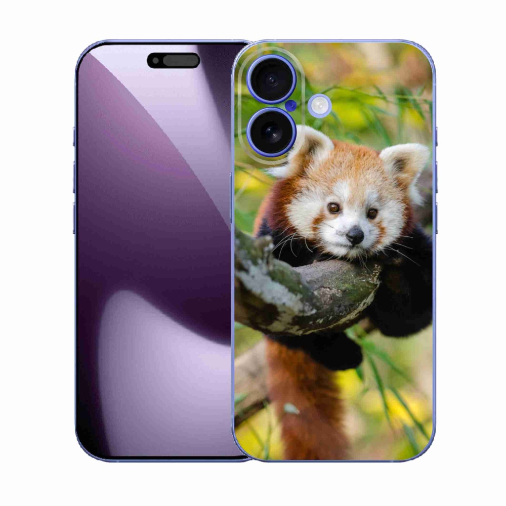 Gélový kryt mmCase na iPhone 17 - panda červená