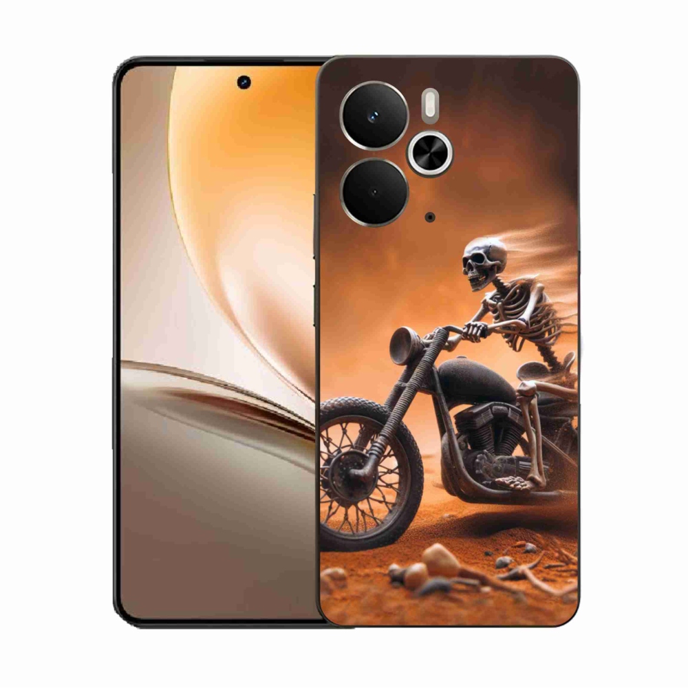 Gélový kryt mmCase na Realme 14 5G - kostra na motorke