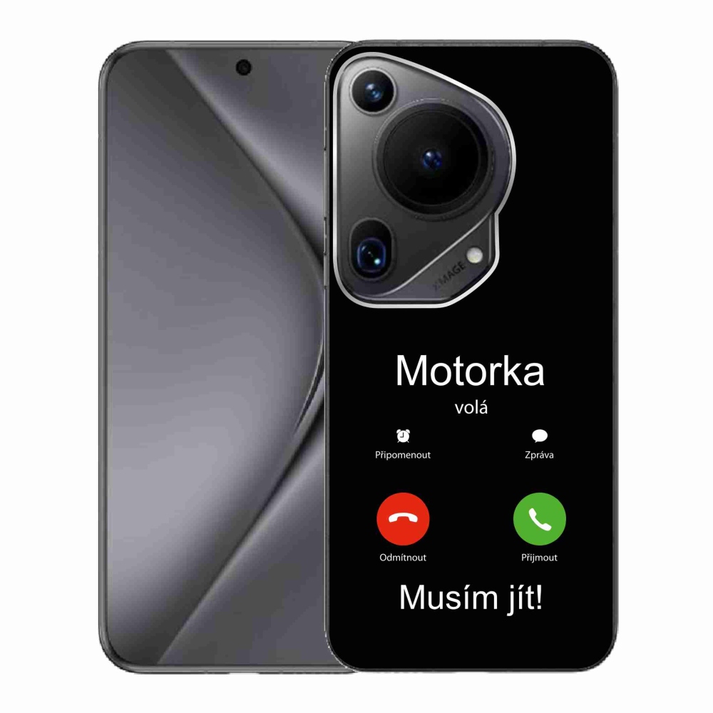 Gélový kryt mmCase na Huawei Pura 70 Ultra - motorka volá čierne pozadie