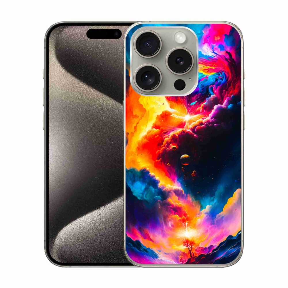 Gélový kryt mmCase na iPhone 15 Pro - abstraktný motív