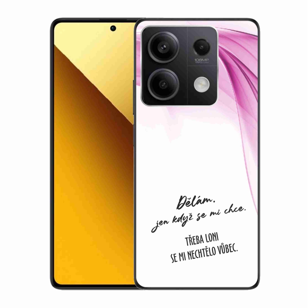 Gélový kryt mmCase na Xiaomi Redmi Note 13 5G - vtipný text 12 biele pozadie