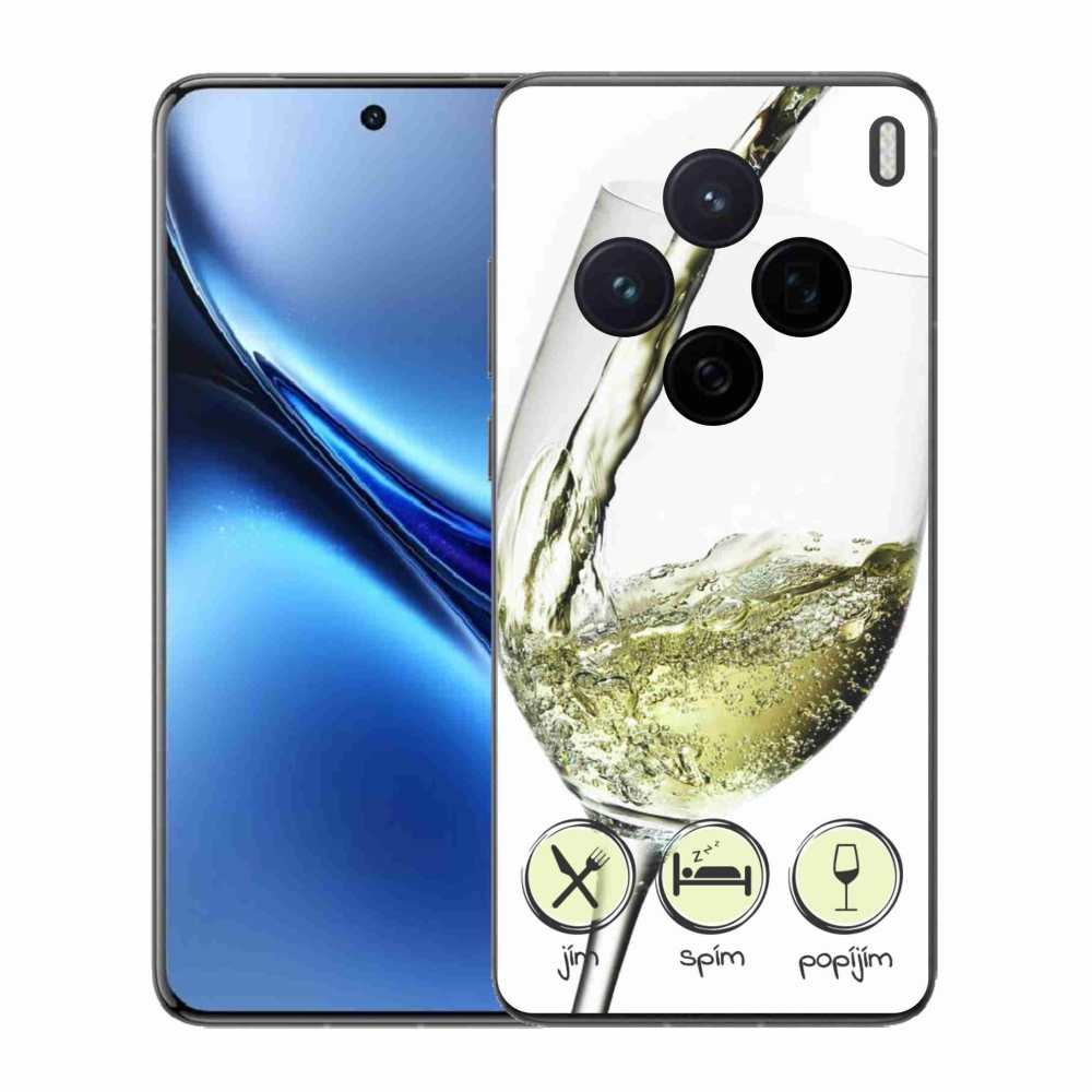 Gélový kryt mmCase na Vivo X200 5G - pohár vína bielej