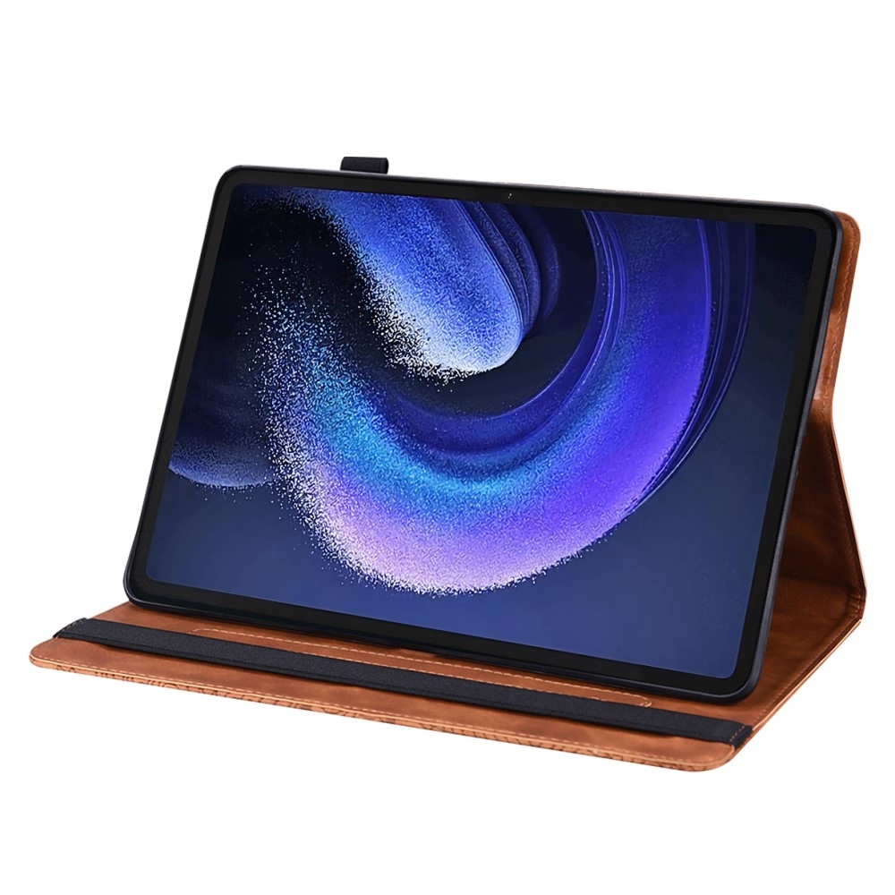 Imprint zatváracie puzdro na Xiaomi Pad 6 - hnedé