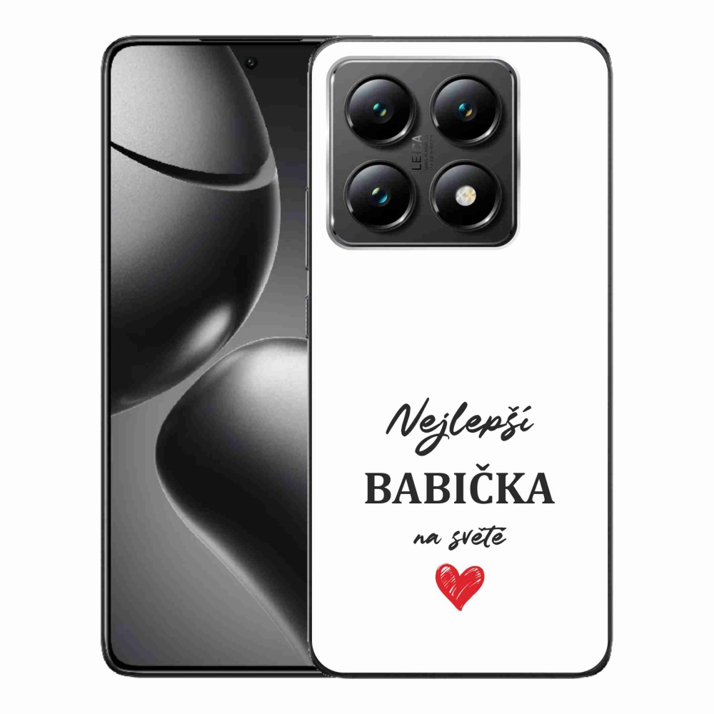 Gélový kryt mmCase na Xiaomi 14T - najlepšia babička 1 biele pozadie