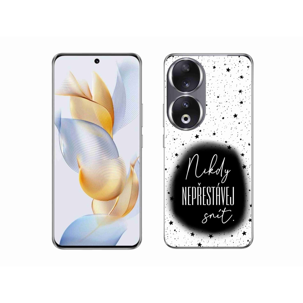 Gélový kryt mmCase na Honor 90 - citát 1 čiernobiele pozadie