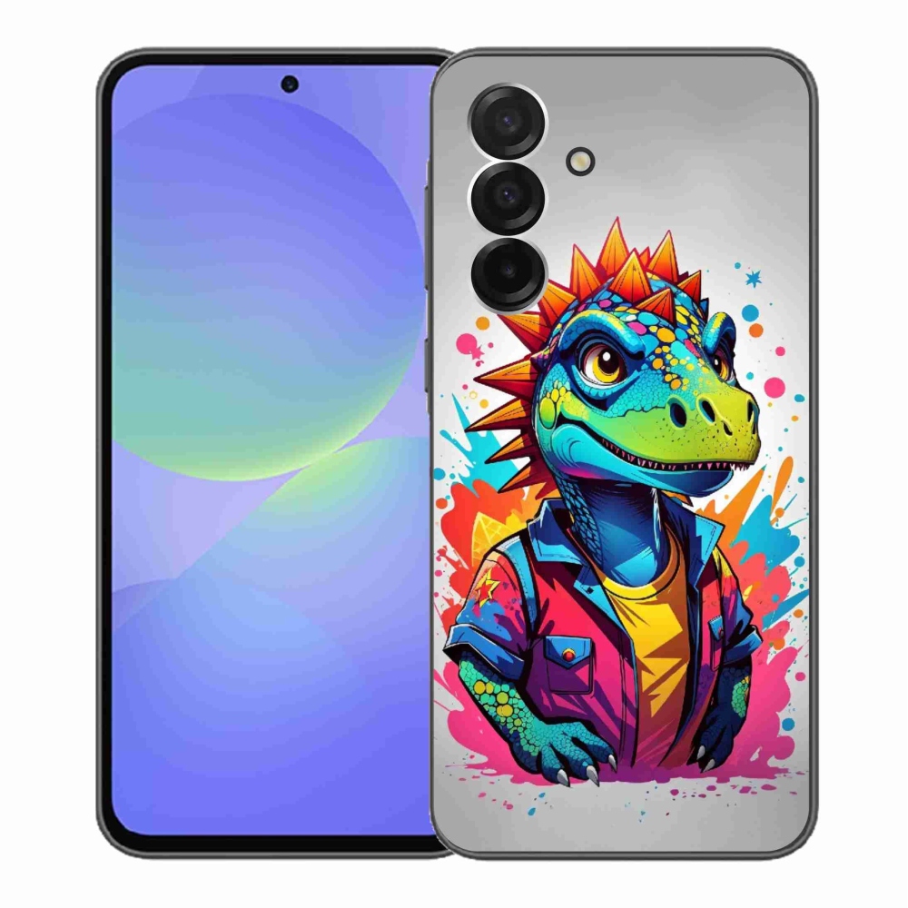 Gélový kryt mmCase na Samsung Galaxy A36 5G - farebný dinosaurus
