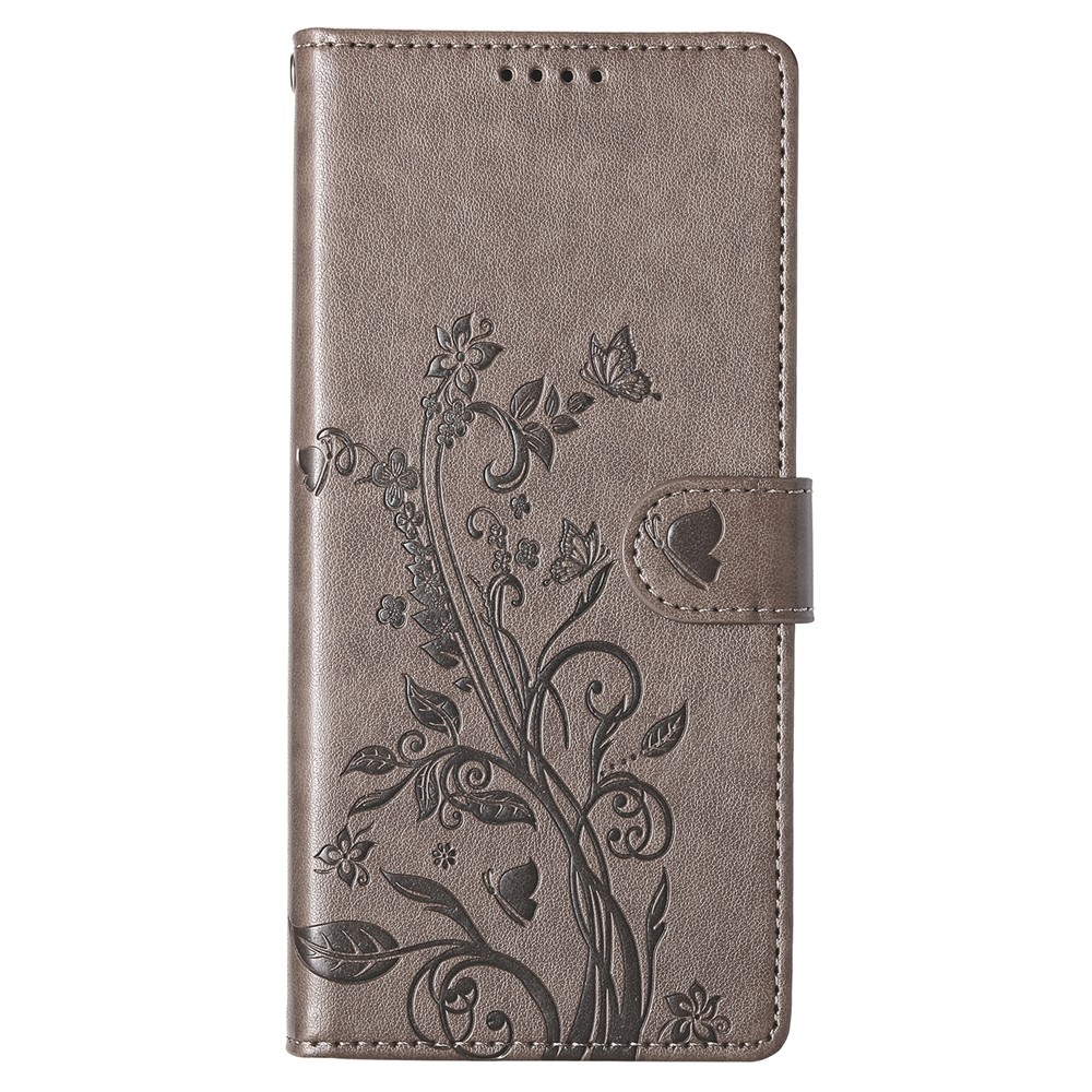 Flowery knižkové puzdro na Xiaomi Redmi 15 5G (169mm) - šedé