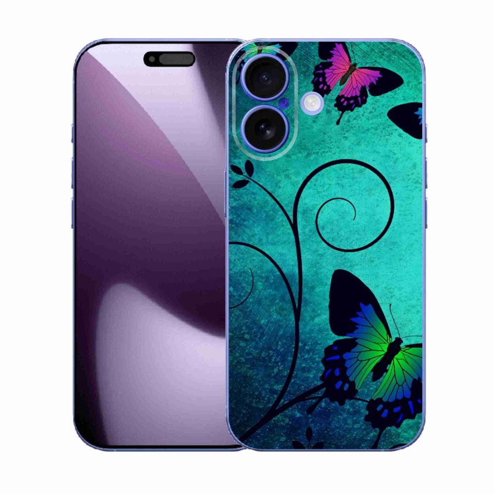 Gélový kryt mmCase na iPhone 17 - farební motýle