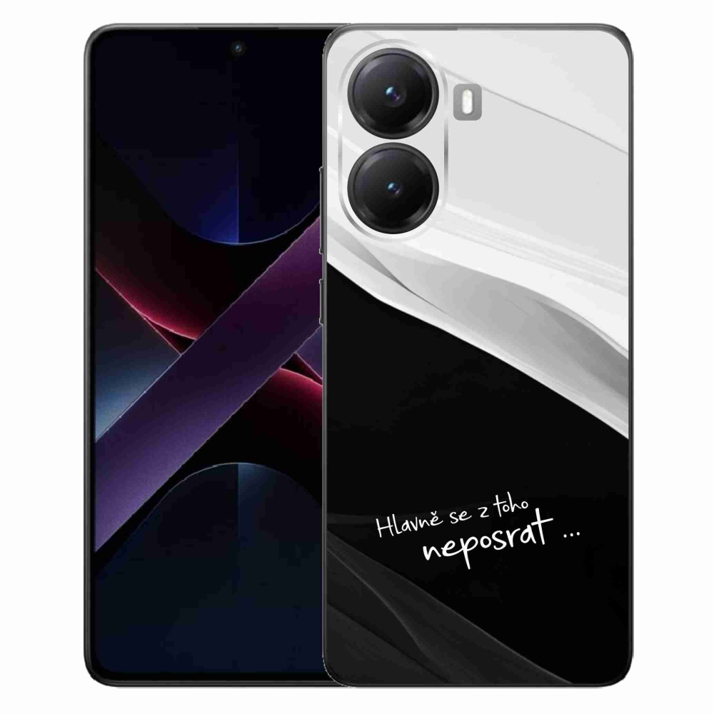Gélový kryt mmCase na Xiaomi Poco X7 Pro 5G - vtipný text 13 čiernobiele pozadie