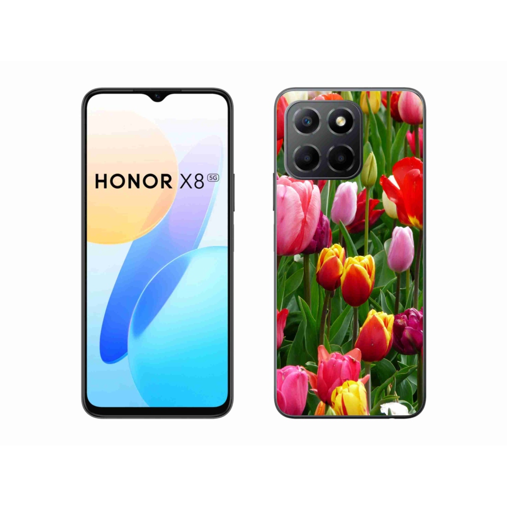 Gélový kryt mmCase na Honor X8 5G - tulipány