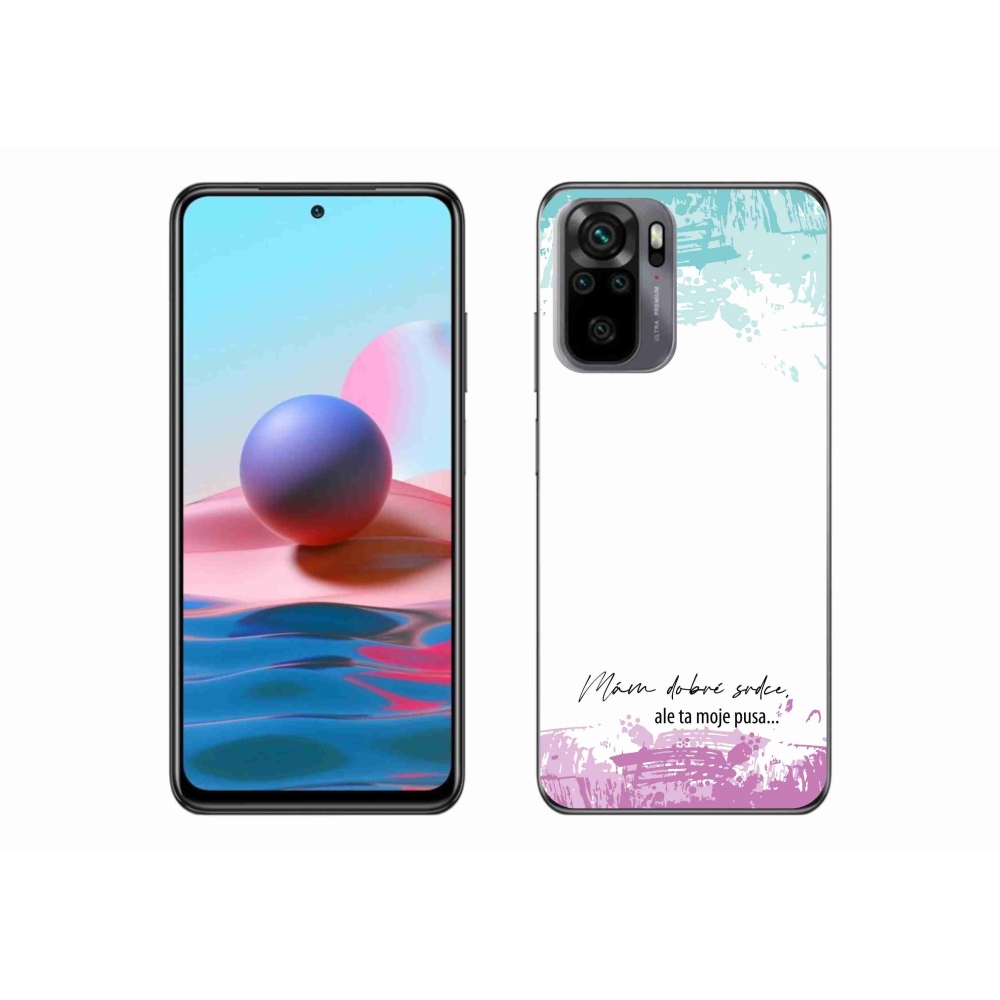 Gélový kryt mmCase na Xiaomi Redmi Note 10S - vtipný text 3 biele pozadie