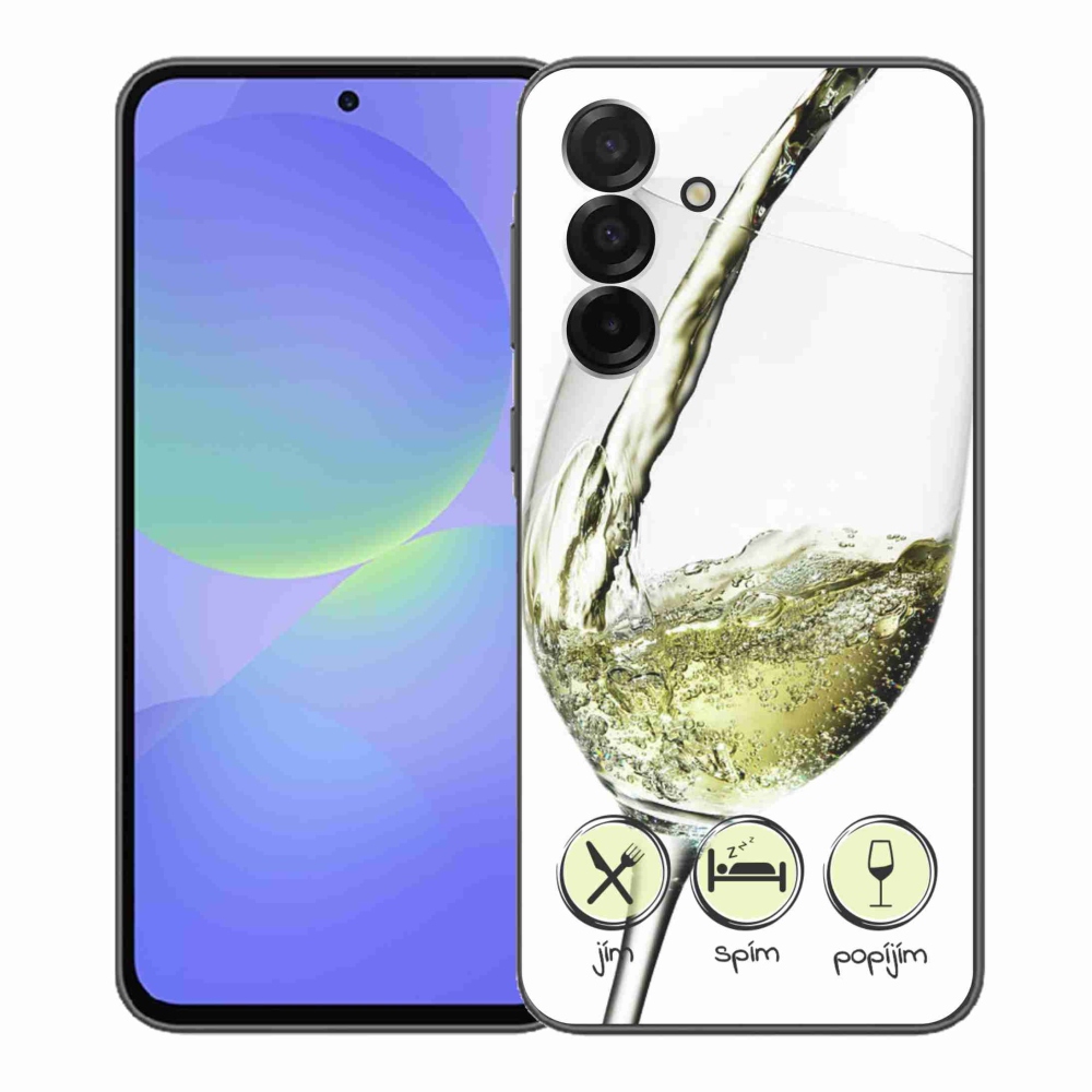 Gélový kryt mmCase na Samsung Galaxy A36 5G - pohár vína biele