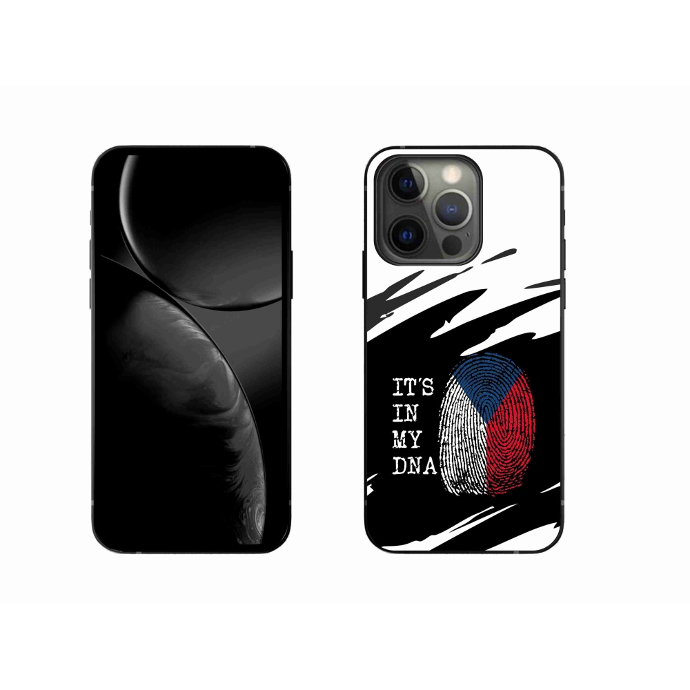 Gélový kryt mmCase na iPhone 13 Pro 6.1 - vlajka odtlačok prsta čiernobiele pozadie