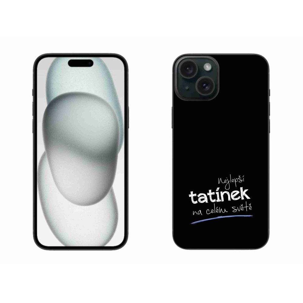 Gélový kryt mmCase na iPhone 15 Plus - najlepší otecko 4 čierne pozadie