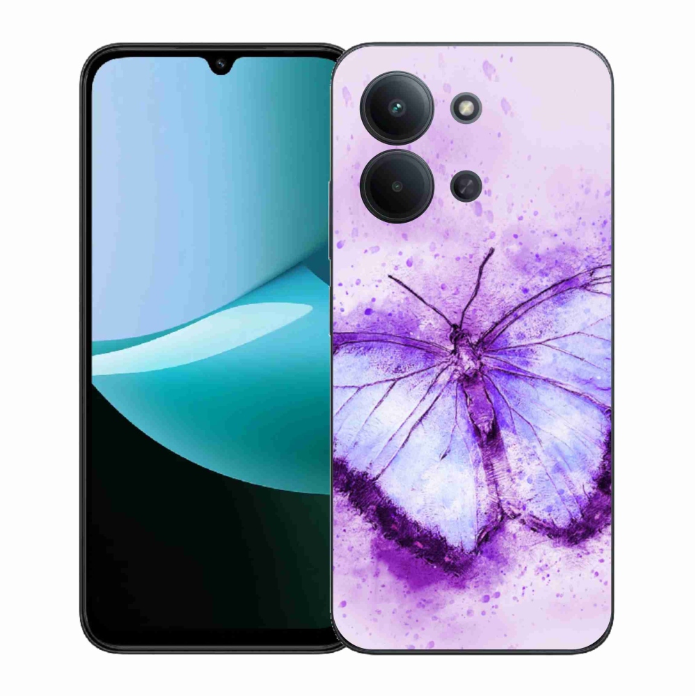 Gélový kryt mmCase na Xiaomi Redmi 15C 4G (171mm)/Poco C85 4G (171mm) - fialový motýľ