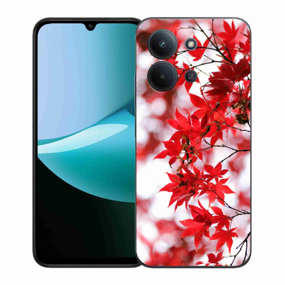 Gélový kryt mmCase na Xiaomi Redmi 15C 4G (171mm)/Poco C85 4G (171mm) - červené listy