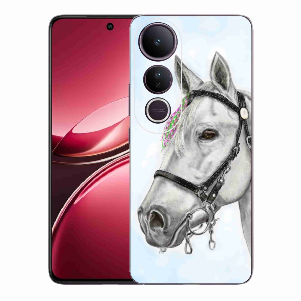 Gélový kryt mmCase na Vivo V50 Lite 4G/5G - biely kôň 1