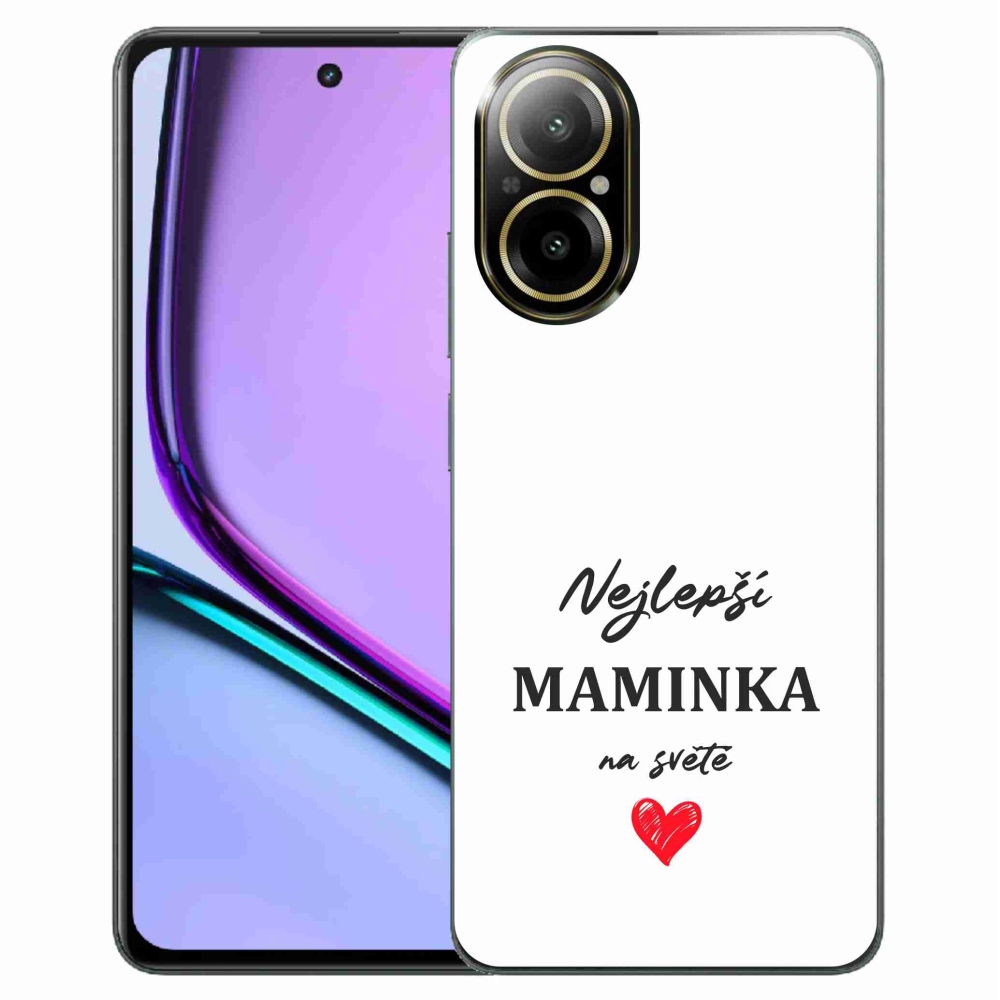 Gélový kryt mmCase na Realme C67 - najlepšia mamička 1 biele pozadie