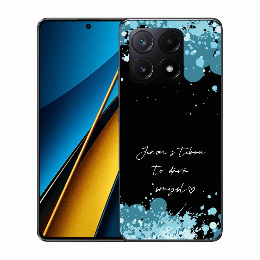 Gélový kryt mmCase na Xiaomi Poco X6 Pro 5G - zamilovaný text čierne pozadie