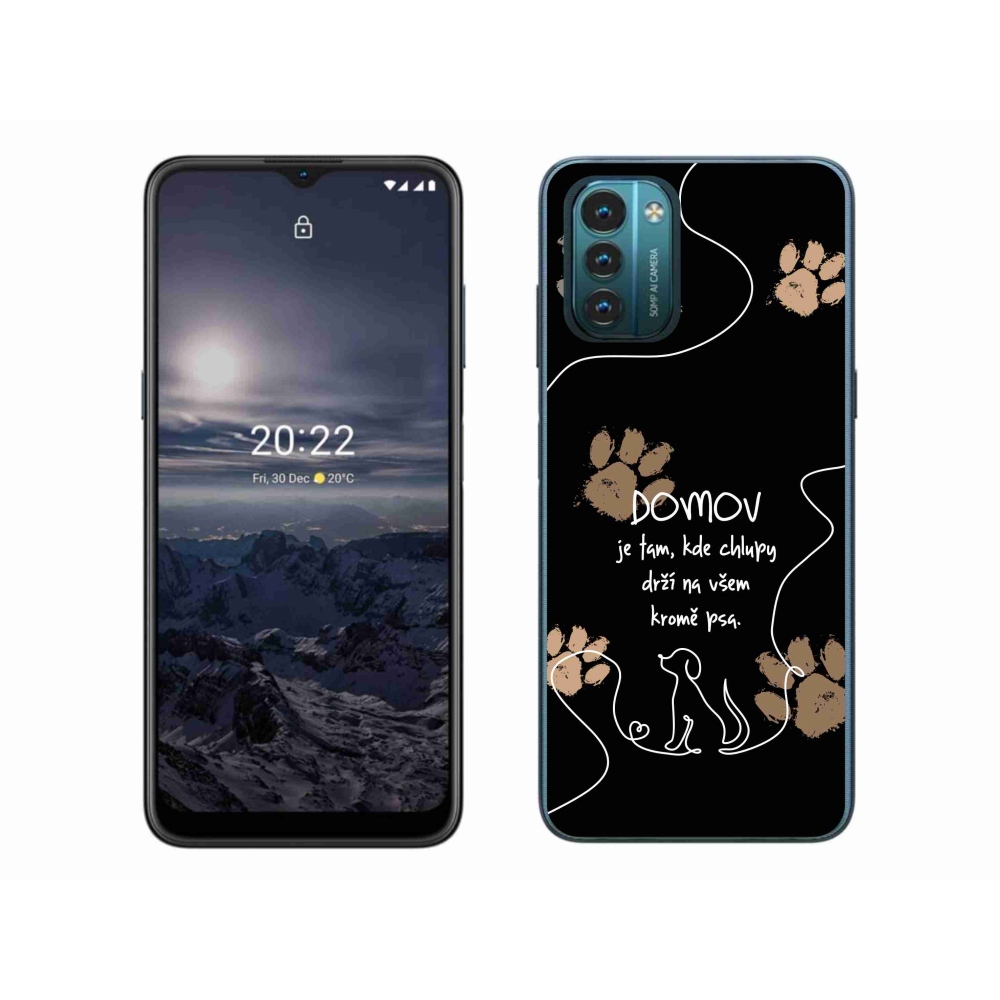 Gélový kryt mmCase na Nokia G11/G21 - psí motív čierne pozadie