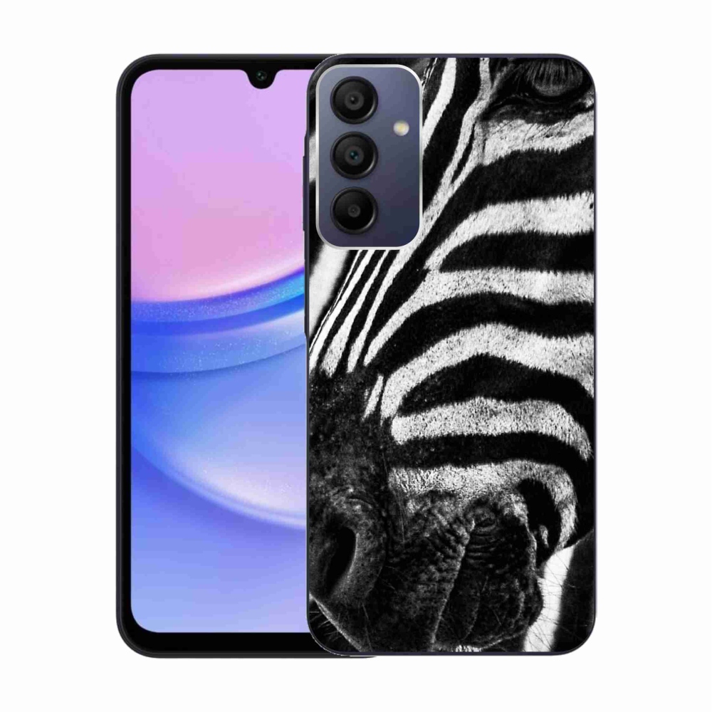 Gélový kryt mmCase na Samsung Galaxy A15 4G/5G - zebra