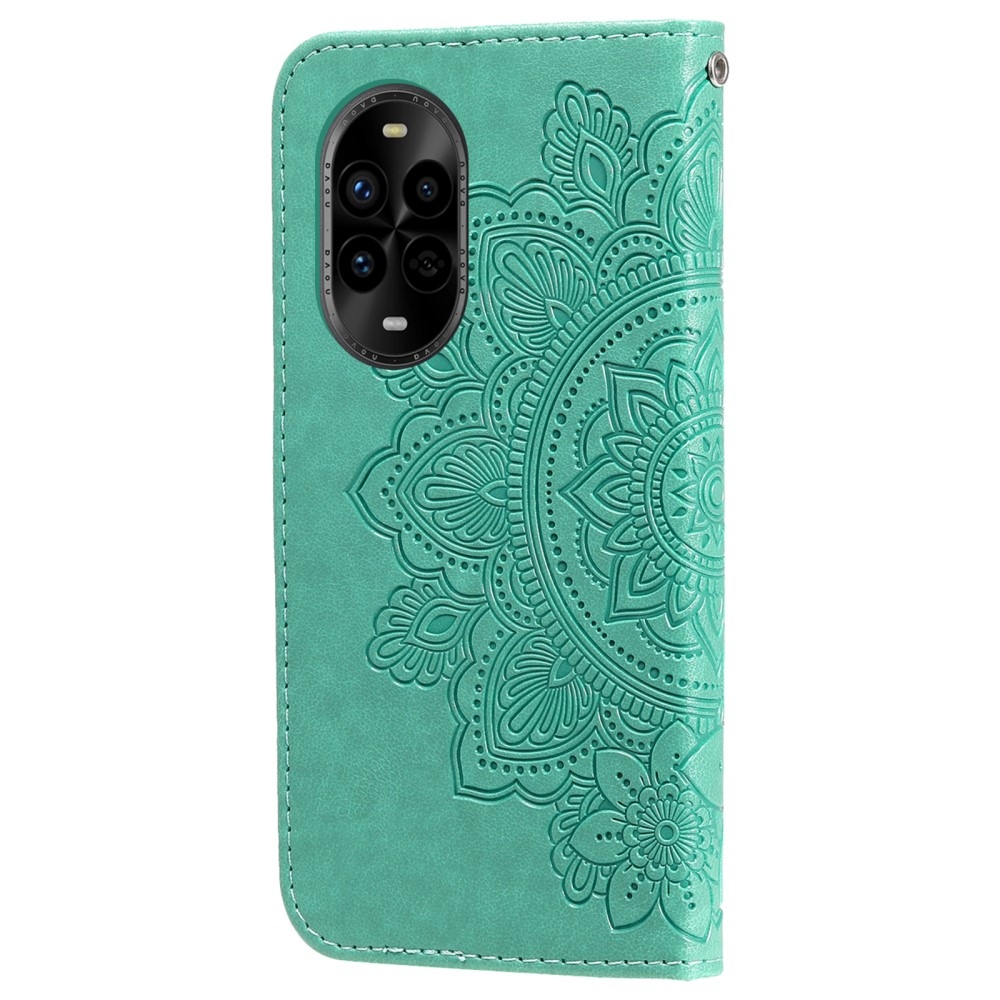 Mandala knižkové puzdro na Huawei Nova 13 Pro 5G - modrozelené