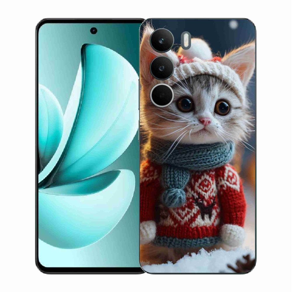 Gélový kryt mmCase na Realme C71 - mačiatko vo svetri