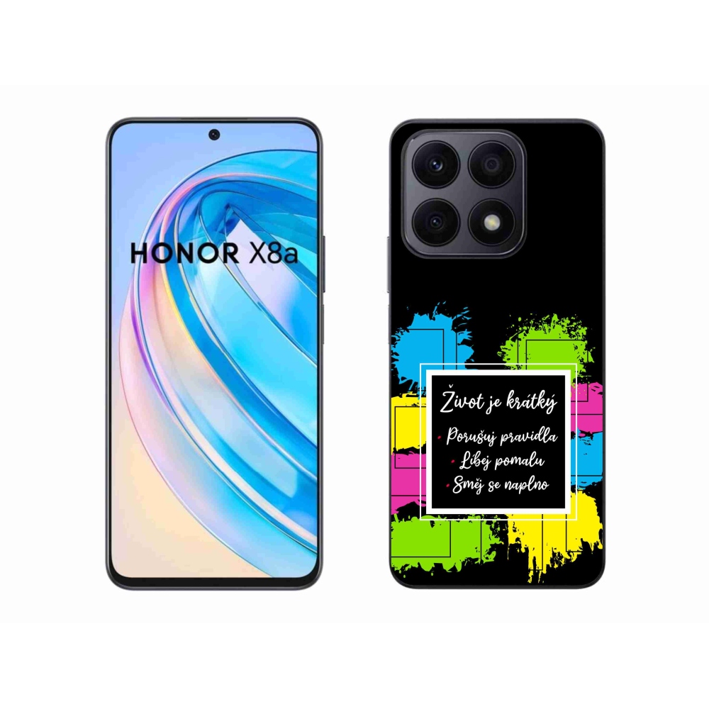 Gélový kryt mmCase na Honor X8a - citát 5 čierne pozadie