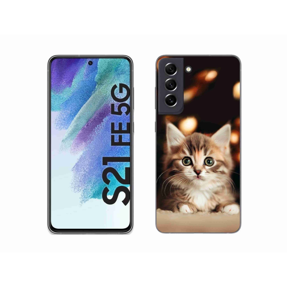 Gélový kryt mmCase na Samsung Galaxy S21 FE 5G - roztomilé mačiatko 2