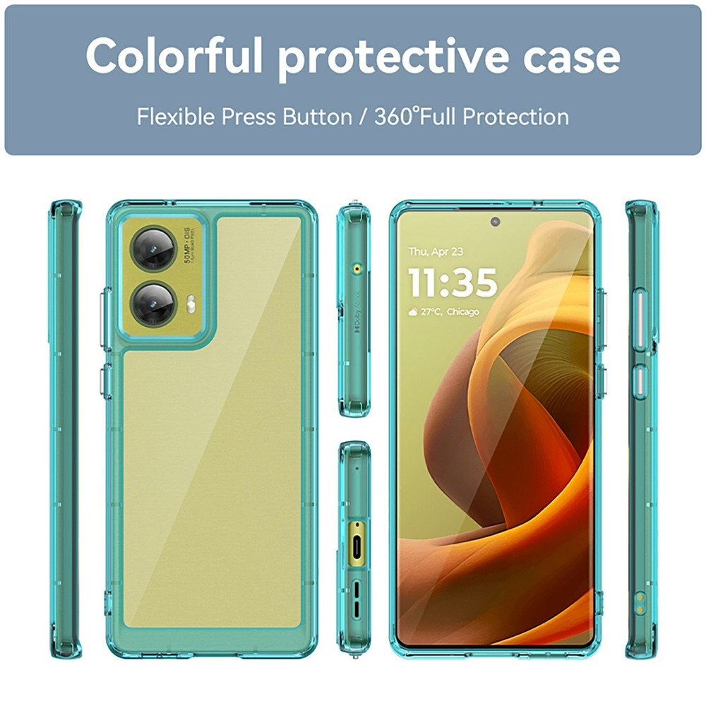 Gélový obal s pevným chrbtom na Motorola Moto G85 5G - svetlomodrý